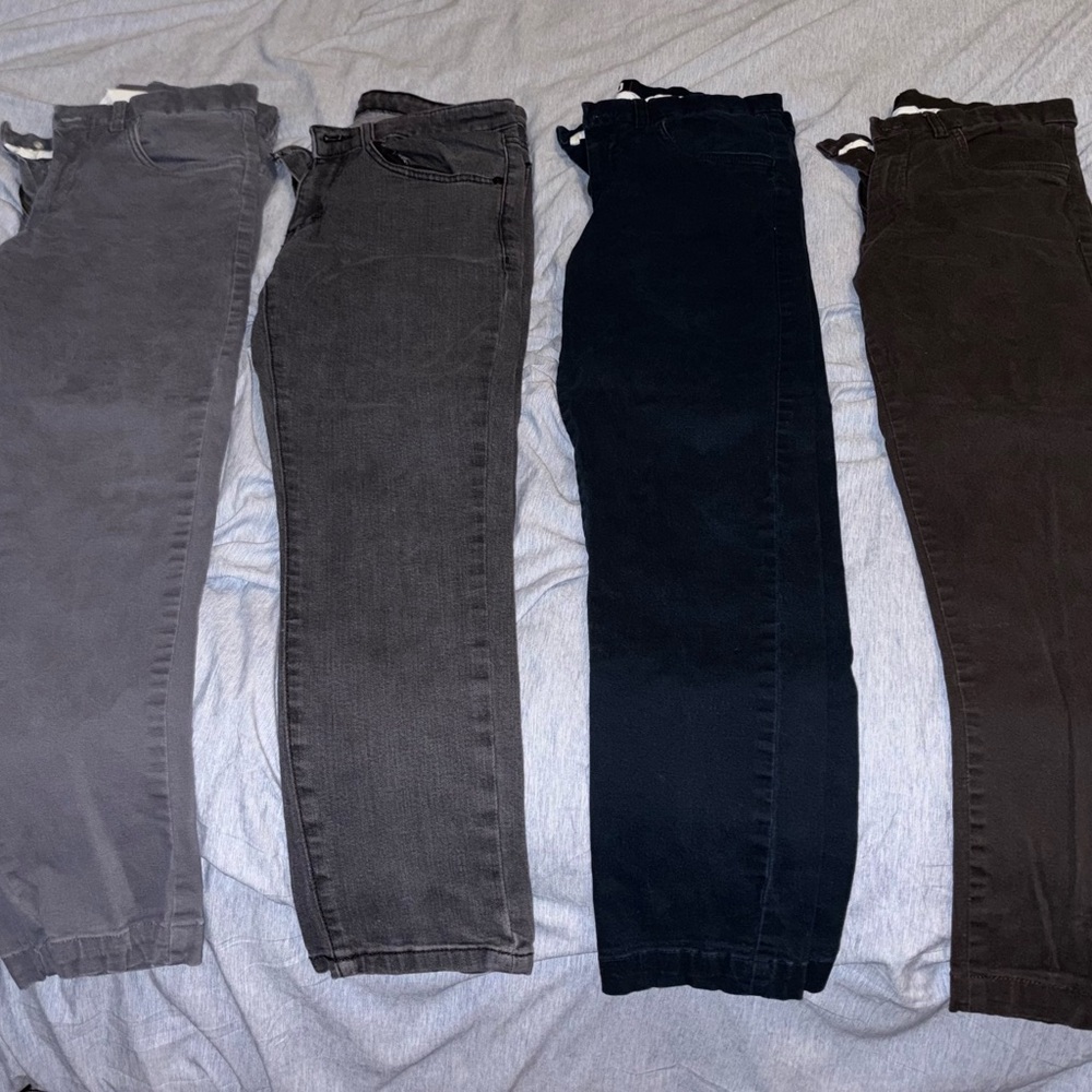 Set of Four Pants in Neutral Tones